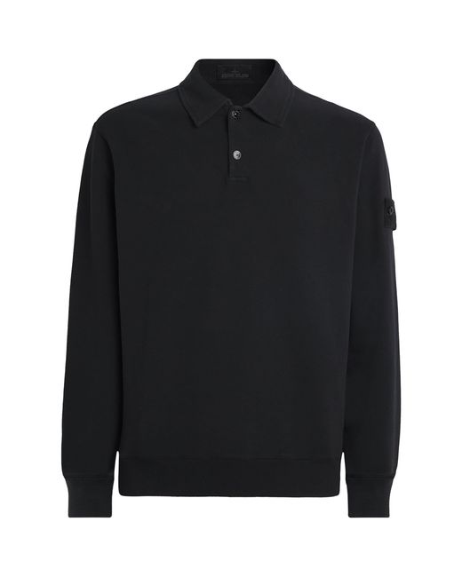 Stone Island Black Organic Cotton Polo Shirt for men