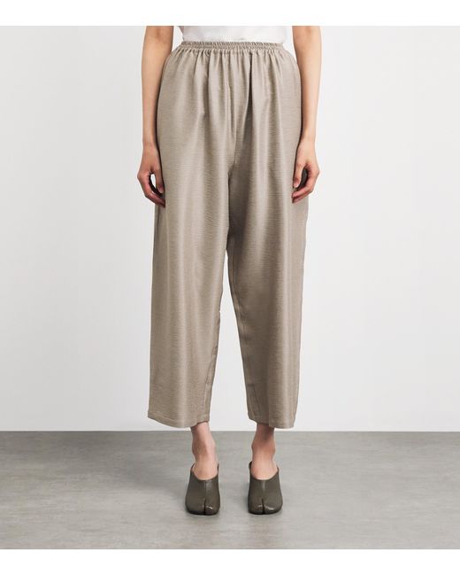 Eskandar Gray Silk Japanese Trousers