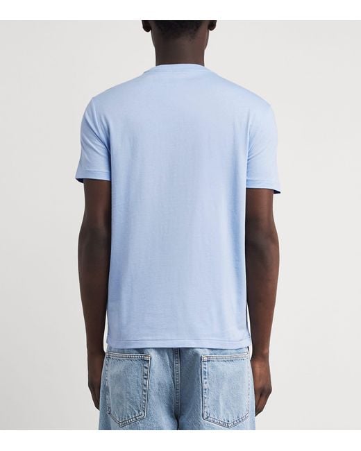 Polo Ralph Lauren Blue Cotton Custom-Fit Polo Pony T-Shirt for men