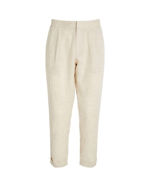 CHE Natural Linen Straight Trousers for men