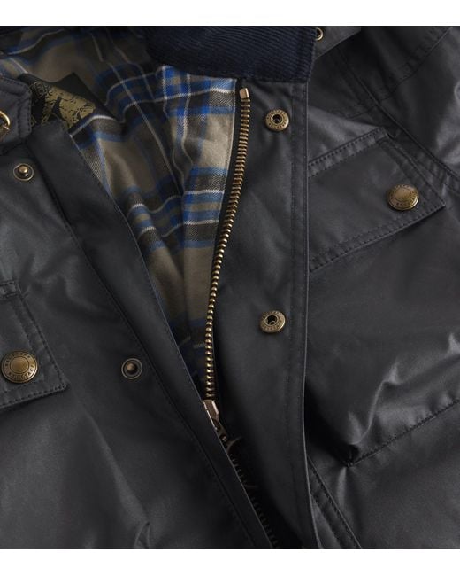 Belstaff Black Waxed Racemaster Jacket for men