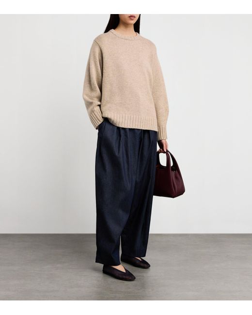 Johnstons Natural Cashmere Round-Neck Sweater