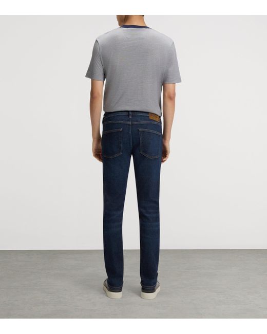 Boss Blue Performance Slim Fit Jeans for men