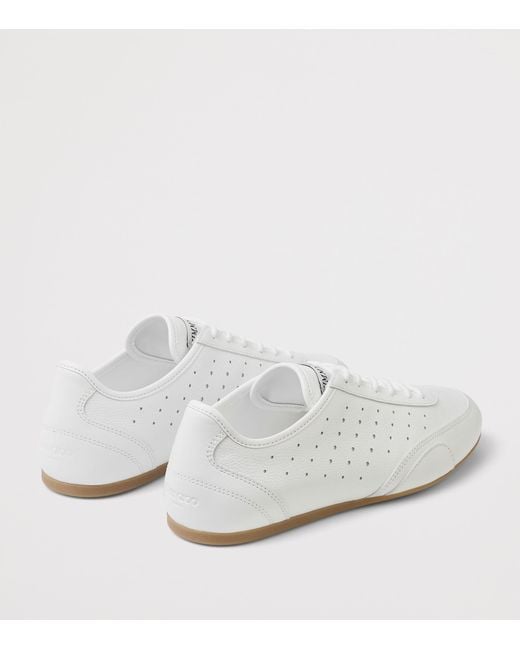 Jimmy Choo White Leather Sunny Sneakers