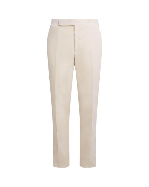 Ralph Lauren Natural Cotton Corduroy Trousers for men