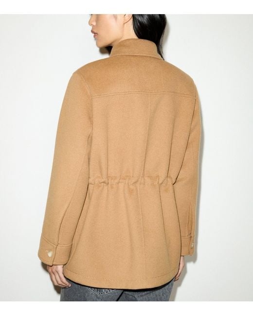 MAX&Co. Brown Virgin Wool Utility Jacket