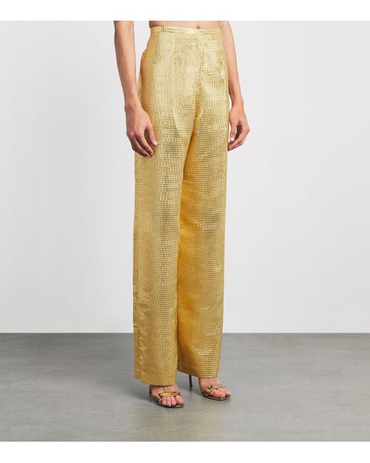 Taller Marmo Yellow Silk-Blend Marlene Sunrise Trousers
