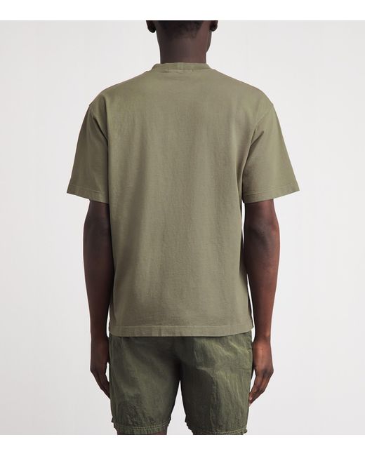 Stone Island Green Organic Cotton Logo T-Shirt for men