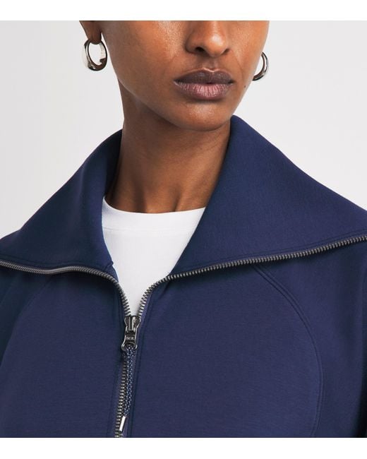 Spanx Blue Airessentials Half-Zip Sweater