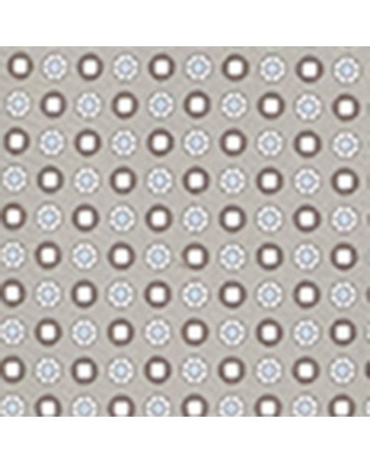 Canali White Silk Medallion Print Tie for men