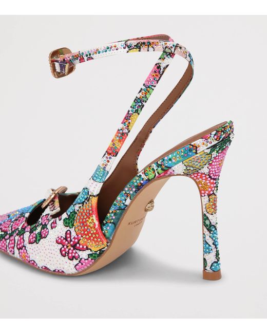 Kurt Geiger Pink Embellished Double-Buckle Pumps