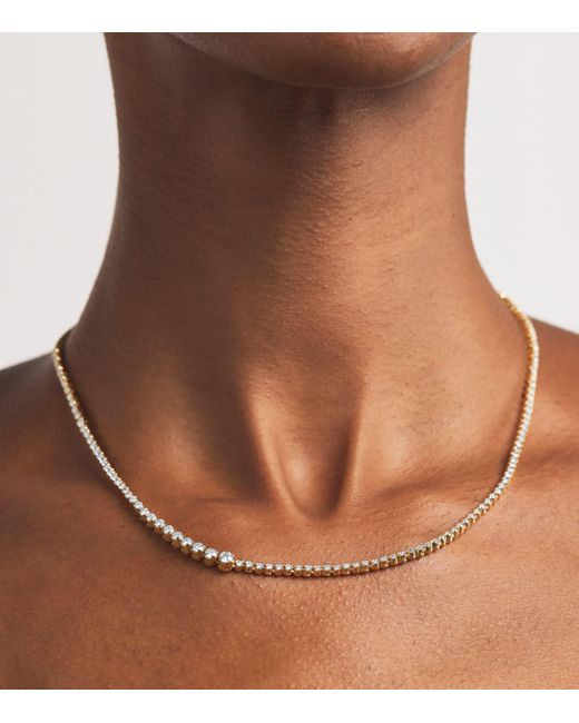 Sophie Bille Brahe Metallic And Diamond Nuage De Tennis Necklace