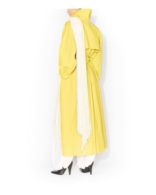 Alaïa Yellow Technical Toile Trench Coat