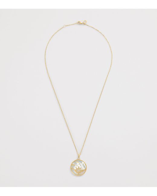 L'Atelier Nawbar Metallic And Diamond Sunrise Pendant Necklace