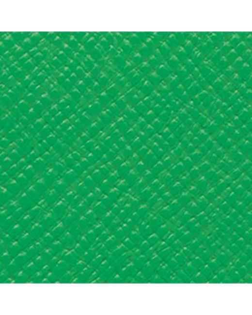 Smythson Green Panama Leather Folded Card Holder