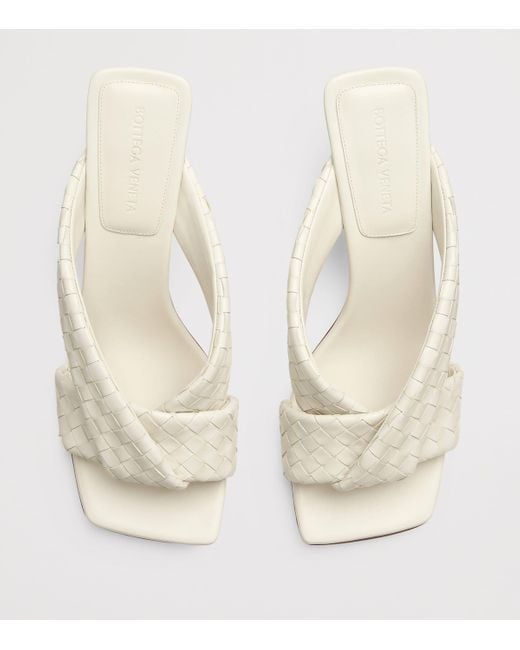 Bottega Veneta Natural Leather Intrecciato Riva Mules 50