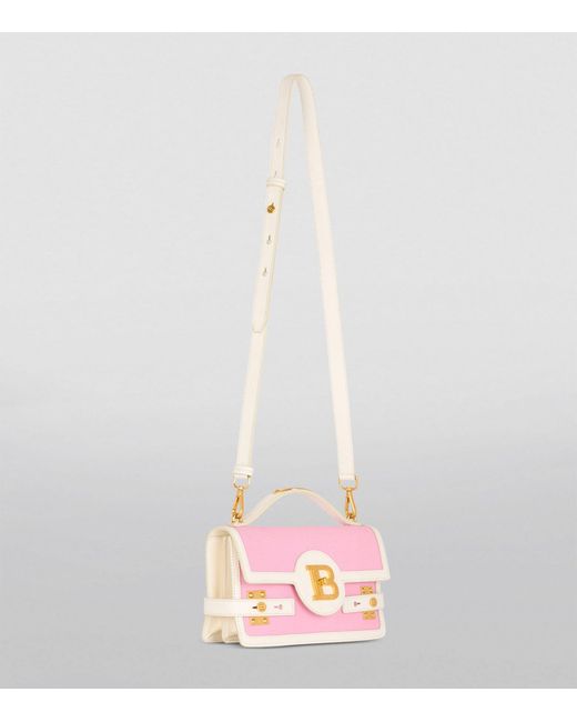 Balmain Pink Canvas B-buzz 24 Shoulder Bag