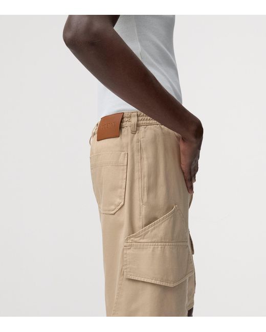 Loewe Natural X Paula's Ibiza Cotton-Satin Cargo Shorts for men