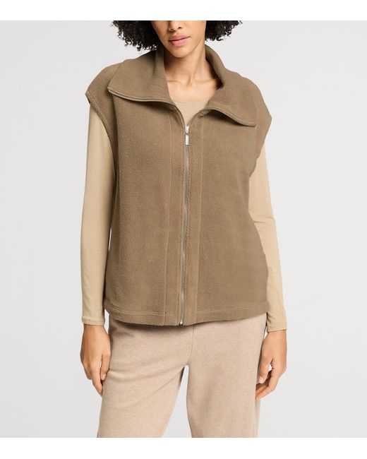 Hanro Brown Fleece Gilet