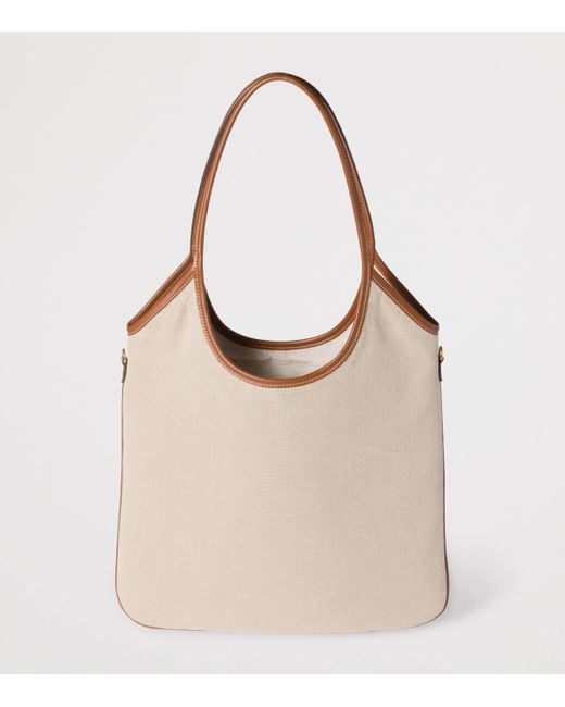 Miu Miu Natural Ivy Canva Tote Bag