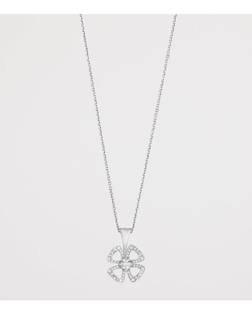 BVLGARI White And Diamond Fiorever Necklace