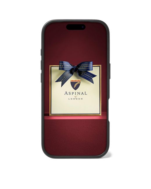 Aspinal Blue Grained Leather Iphone 17 Pro Case