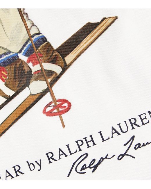 Polo Ralph Lauren White Polo Bear Ski T-shirt for men