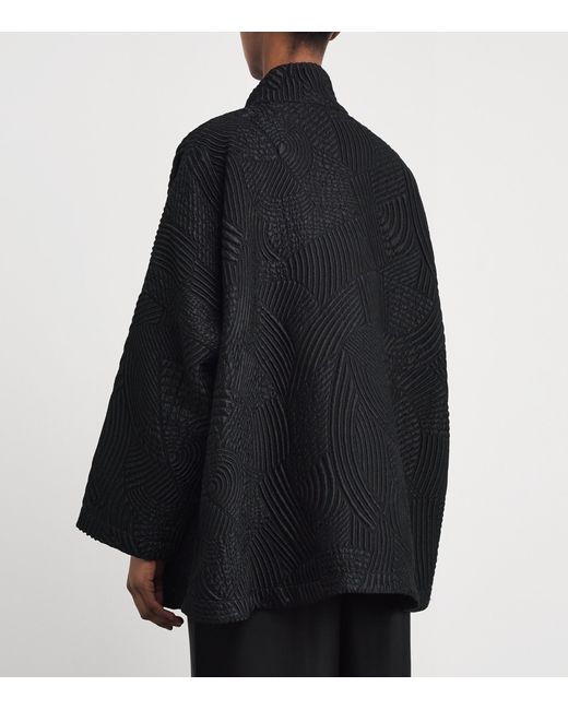 Eskandar Black Wool-Silk-Blend Jacket