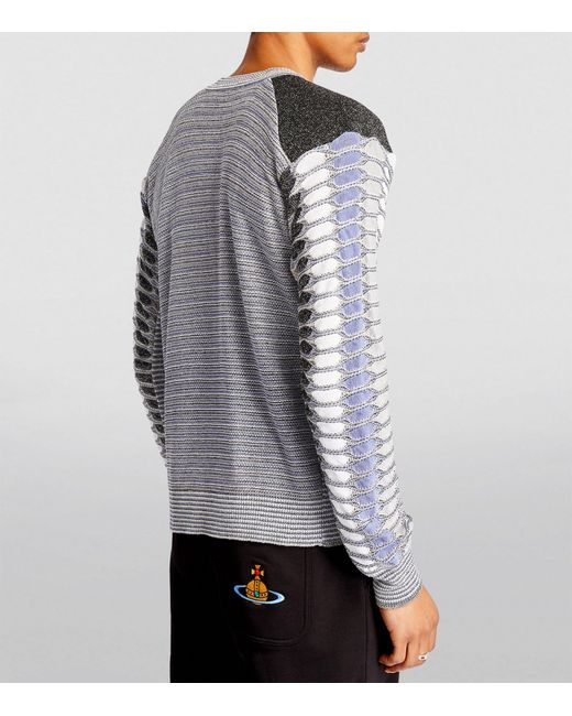 Vivienne Westwood Blue Fishscale-knit Sweater for men