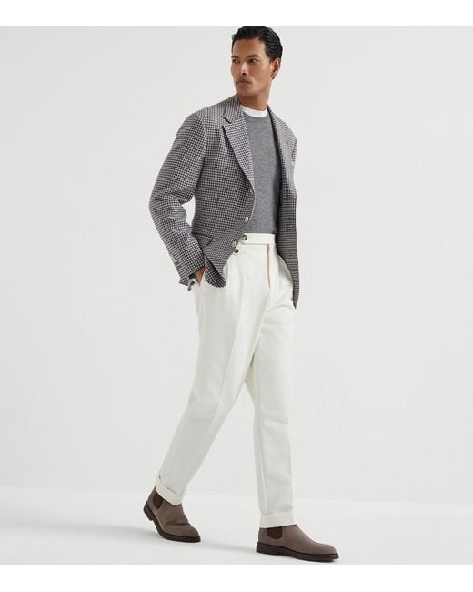 Brunello Cucinelli Gray Cashmere Sweater for men