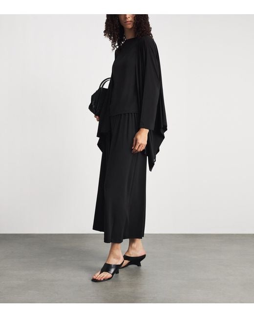 Issey Miyake Black Drape Jersey Cardigan