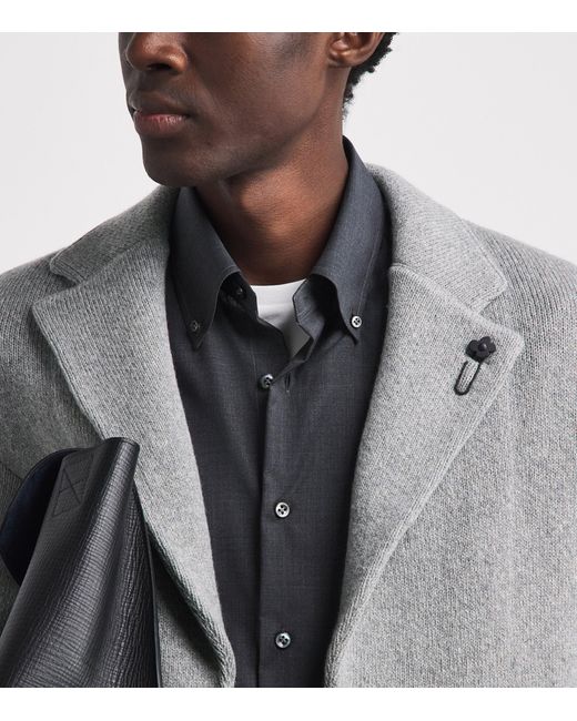 Lardini Gray Cashmere Blazer for men