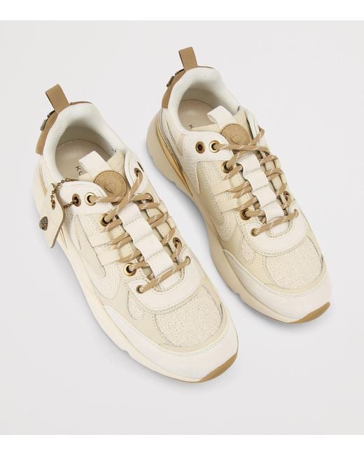 Kurt Geiger Natural Suede-Trim Runner Low-Top Sneakers for men