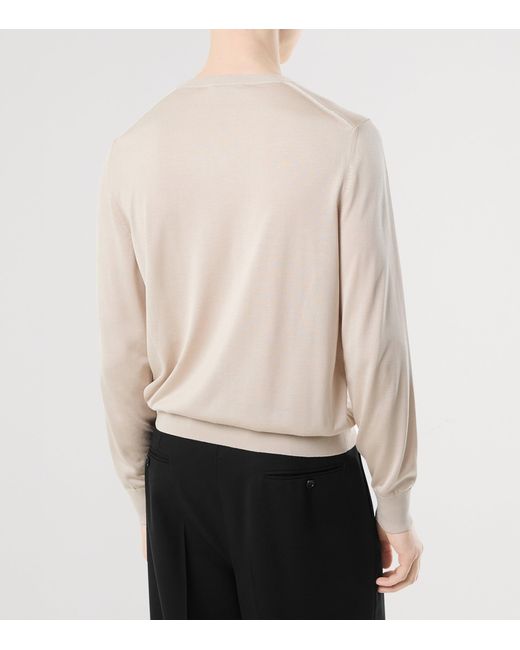 Tom Ford Natural Silk Crew-Neck Sweater for men