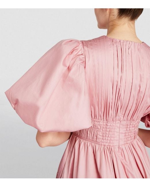 Aje. Pink Ruched Fallingwater Dress