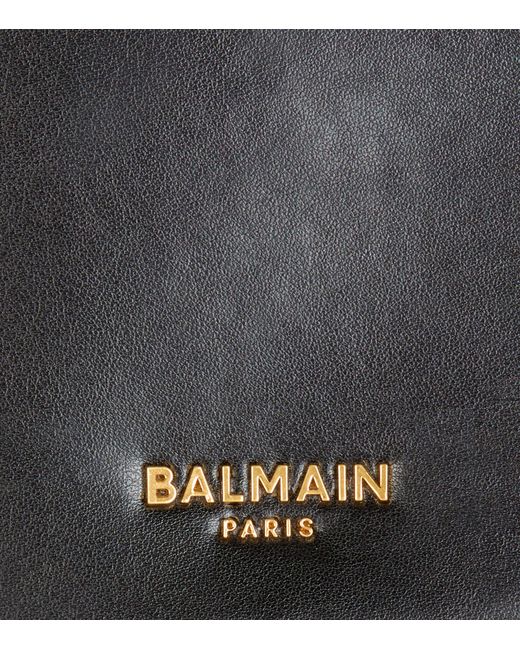 Balmain Black Medium Leather Jolie Madame Bag