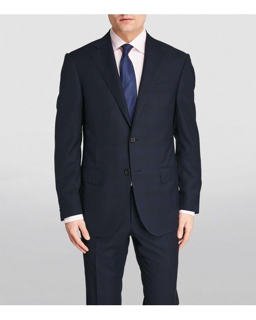 Corneliani Blue Virgin Wool 2-piece Suit for men