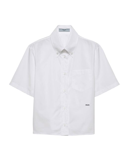 Prada White Cotton Poplin Shirt