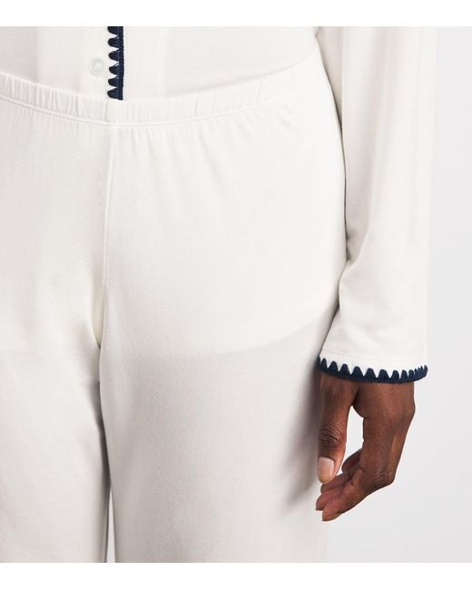 Eberjey White Frida Long Pyjama Set