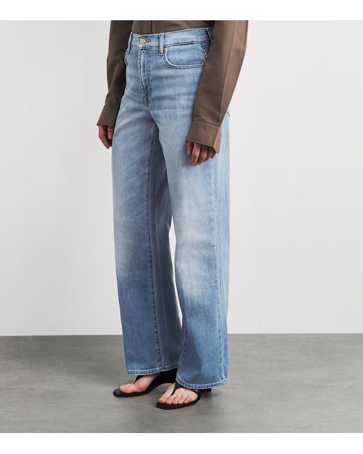 7 For All Mankind Blue Stovepipe Straight Jeans