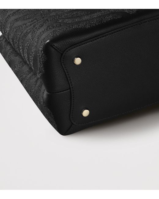 Cartier Black Calfskin Panthère De Top-Handle Bag