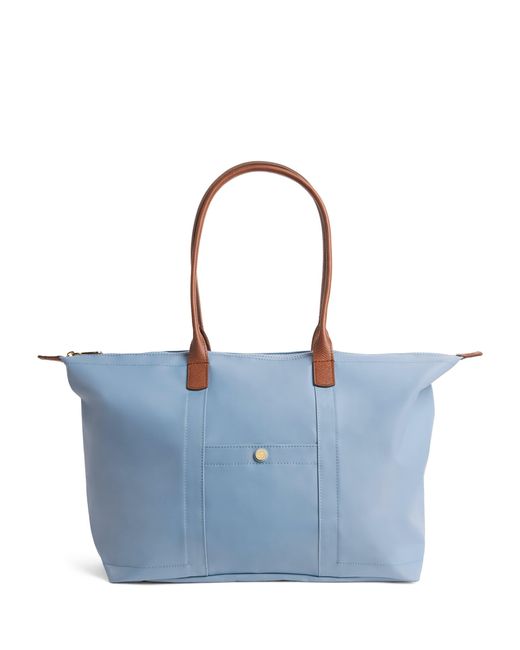 Harrods Blue Medium Nylon Tote Bag