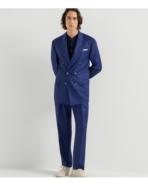 Brunello Cucinelli Blue Virgin Wool 2-Piece Suit for men