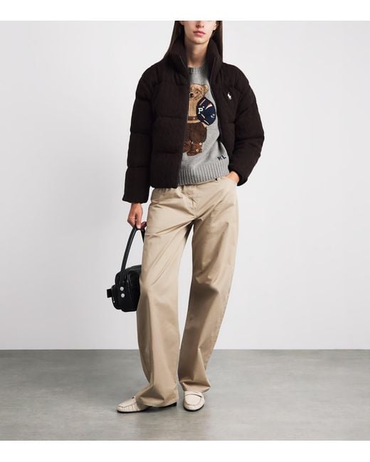Polo Ralph Lauren Gray Wool-Cashmere Polo Bear Sweater