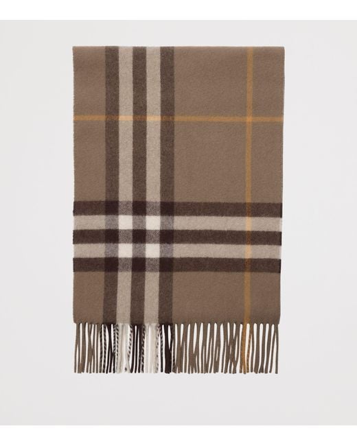 Burberry Natural Cashmere Check Scarf