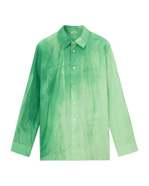 Loewe Green Cotton-Blend Gradient Shirt