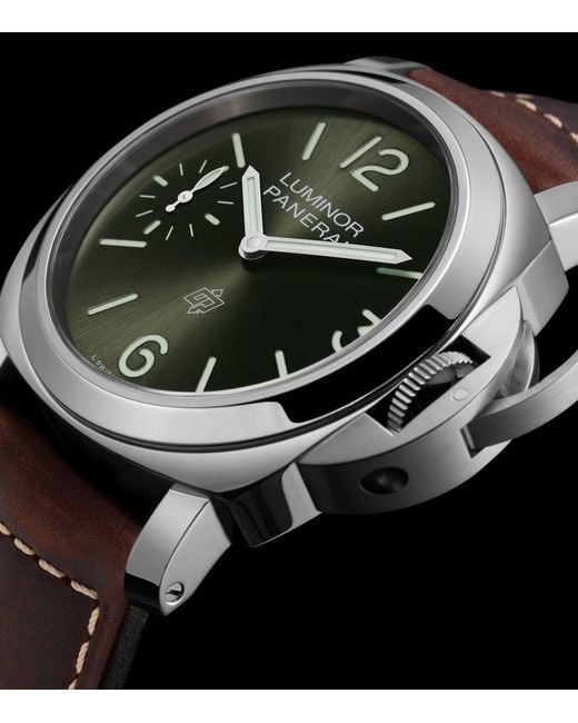 Panerai Gray Stainless Steel Luminor Watch for men