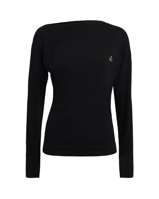 Vivienne Westwood Black Ribbed Hebo Long-Sleeve T-Shirt