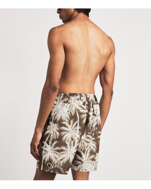 Amiri Natural Palms Swim Shorts for men