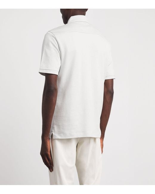Eton of Sweden White Cotton Polo Shirt for men